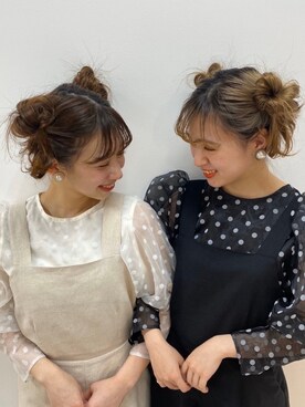 「one after another NICE CLAUP（ワンアフターアナザーナイスクラップ）のアイテム（オールインワン・サロペット）」を使った、C h i iさん（レディース・155cm）の春コーディネート