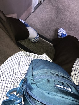 「アイテム（ボディバッグ/ウエストポーチ、ブルー系）」を使った、しのぶさん（メンズ・181cm）の夏コーディネート