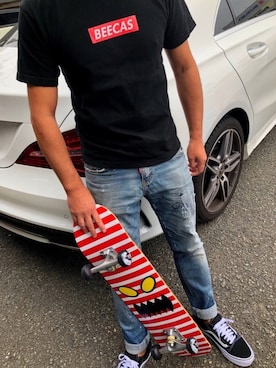 「DSQUARED2（ディースクエアード）のアイテム」を使った、ケイブレイクさん（メンズ・167cm）の秋コーディネート