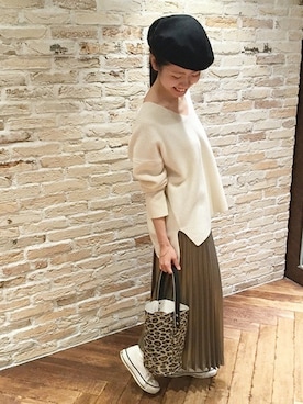 「08sircus（ゼロエイトサーカス）のアイテム」を使った、matsuuchiさん（レディース・158cm）の冬コーディネート