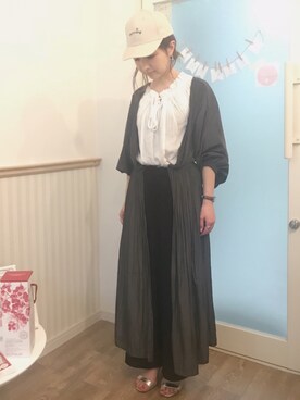 「サロンスタッフ」｜「アイテム（その他アウター）」を使った、yasuhaさん（レディース・151cm）の夏コーディネート