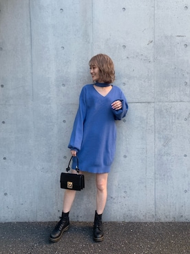 「ミニワンピ」｜namiさん（レディース・160cm）の春コーディネート