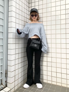 「SPIRALGIRL（スパイラルガール）のアイテム（キャップ）」を使った、namiさん（レディース・160cm）の春コーディネート