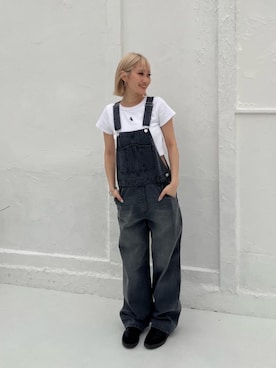 「ストリートカジュアル」｜「アイテム（オールインワン・サロペット）」を使った、namiさん（レディース・160cm）の春コーディネート