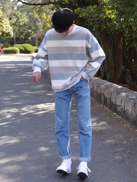 「ACT（アクト）のアイテム（トップス）」を使った、 ごりゅーさん（メンズ・177cm）の春コーディネート