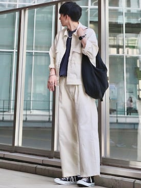 「EDWIN（エドウィン）のアイテム（セットアップ）」を使った、 ごりゅーさん（メンズ・177cm）の夏コーディネート