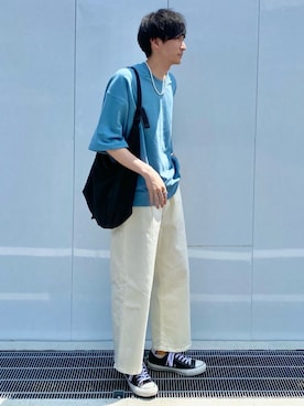 「EDWIN（エドウィン）のアイテム（セットアップ）」を使った、 ごりゅーさん（メンズ・177cm）の夏コーディネート