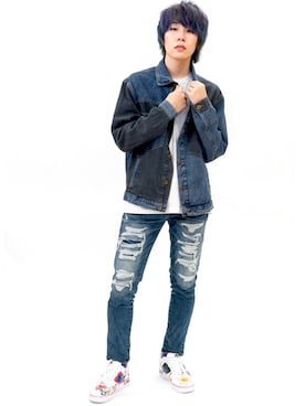 「jeans（ジーンズ）のアイテム（ジャケット/アウター）」を使った、TAIYOさん（メンズ・173cm）の夏コーディネート