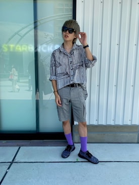 「シルバー」｜「アイテム（アナログ腕時計）」を使った、TAIYOさん（メンズ・173cm）の夏コーディネート