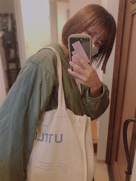 「coca（coca）（コカ）のアイテム（その他アウター）」を使った、mimi さん（レディース・163cm）の秋コーディネート