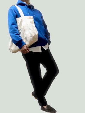「MAISON KITSUNE」｜「アイテム（スリッポン）」を使った、ポキB@ユニクロ勉強家(相互)さん（メンズ・167cm）の春コーディネート