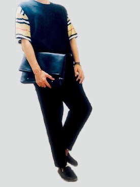 ポキB@ユニクロ勉強家(相互)さん（メンズ・166cm）の夏コーディネート