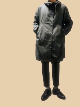 「オーバーコート」｜「アイテム（モッズコート）」を使った、ポキB@ユニクロ勉強家(相互)さん（メンズ・166cm）の冬コーディネート