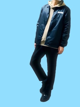 「THRASHER（スラッシャー）のアイテム（ジャケット/アウター）」を使った、ポキB@ユニクロ勉強家(相互)さん（メンズ・166cm）の冬コーディネート