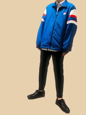 「FILA（フィラ）のアイテム（ブルゾン）」を使った、ポキB@ユニクロ勉強家(相互)さん（メンズ・166cm）の春コーディネート