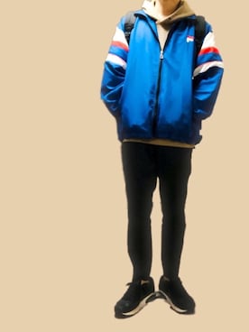 「アイテム（パーカー、ブラウン系）」を使った、ポキB@ユニクロ勉強家(相互)さん（メンズ・166cm）の春コーディネート
