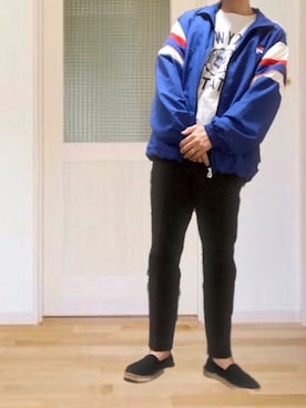 「FILA（フィラ）のアイテム（ブルゾン）」を使った、ポキB@ユニクロ勉強家(相互)さん（メンズ・166cm）の春コーディネート