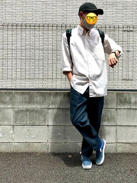 「ボタンダウン」｜ポキB@ユニクロ勉強家(相互)さん（メンズ・166cm）の春コーディネート