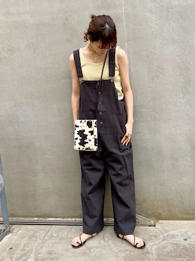 「Dickies（ディッキーズ）のアイテム（オールインワン・サロペット）」を使った、てりおさん（レディース・162cm）の春コーディネート