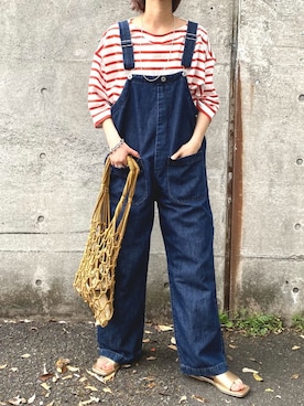 「アイテム（サンダル、ゴールド系）」を使った、てりおさん（レディース・162cm）の春コーディネート