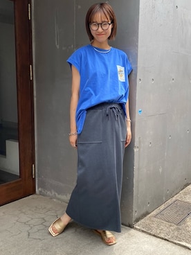 「アイテム（サンダル、ゴールド系）」を使った、てりおさん（レディース・162cm）の春コーディネート