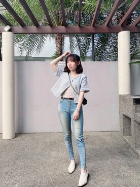 「summer」｜「アイテム（その他アウター）」を使った、토끼さん（レディース・153cm）の春コーディネート