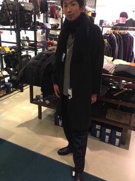 「JUNRED（ジュンレッド）のアイテム（その他シューズ）」を使った、こばやし けんたさん（メンズ・178cm）の冬コーディネート