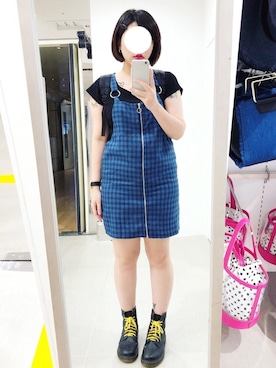 「THE RAGGED PRIEST（ザ・ラギド・プリースト）のアイテム（オールインワン・サロペット）」を使った、Mさん（レディース・160cm）の夏コーディネート