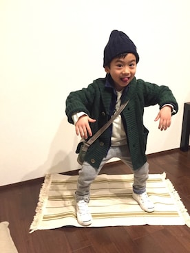 「LBC（エルビーシー）のアイテム」を使った、Jiro☺︎Nanaさん（キッズ・100cm）の冬コーディネート