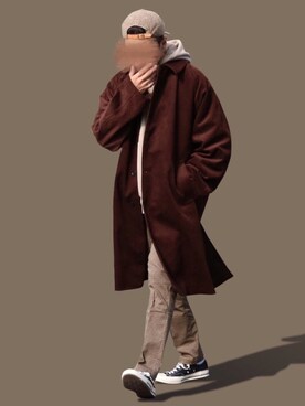 「Johnbull Private labo（ジョンブルプライベートラボ）のアイテム（チノパンツ）」を使った、𝕳𝖎𝖗𝖔さん（メンズ・185cm）の秋コーディネート
