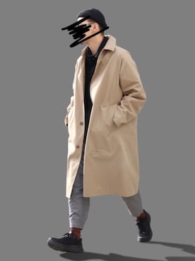 「UNIQLO（ユニクロ）のタートルネックT（長袖）（Tシャツ/カットソー）」を使った、𝕳𝖎𝖗𝖔さん（メンズ・185cm）の冬コーディネート