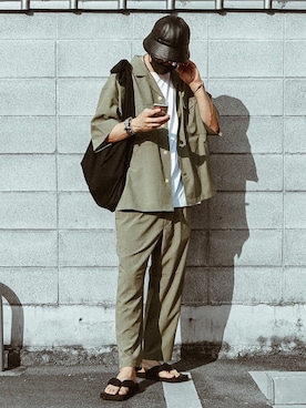サングラスを使った レザーハット のメンズ人気ファッションコーディネート Wear