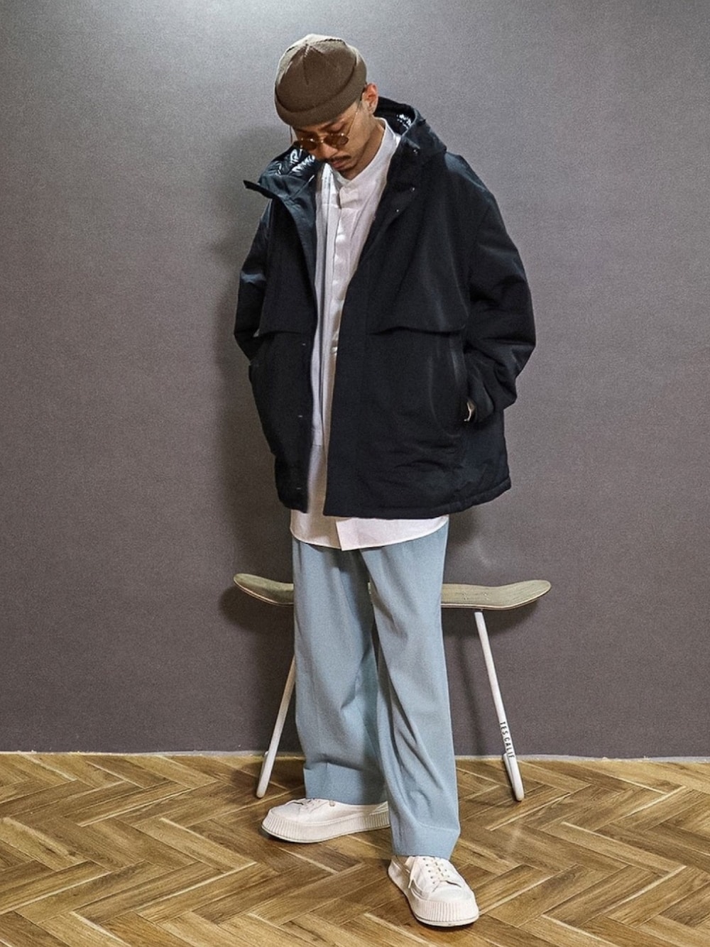 ハイブリッドダウンオーバーサイズパーカ UNIQLO +J ハイブリッド