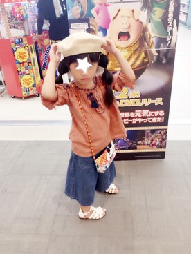 「MIKI HOUSE（ミキハウス）のアイテム（サンダル）」を使った、☺︎cahimi☺︎さん（キッズ・110cm）の夏コーディネート