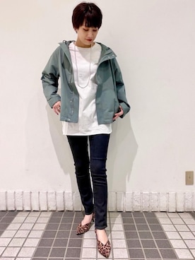 「green label relaxing（グリーンレーベルリラクシング）のSC メタルパール ロング ネックレス（ネックレス）」を使った、Araya_ｍさん（レディース・161cm）の秋コーディネート
