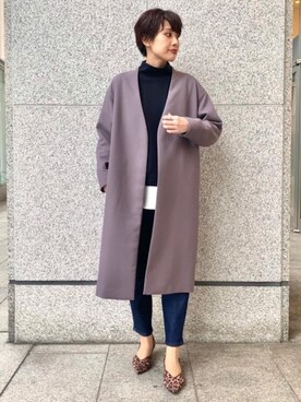 「green label relaxing（グリーンレーベルリラクシング）のアイテム（その他アウター）」を使った、Araya_ｍさん（レディース・161cm）の秋コーディネート