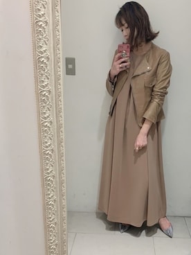 「MUSHER（マーシャー）のアイテム」を使った、MAOさん（レディース・158cm）の冬コーディネート