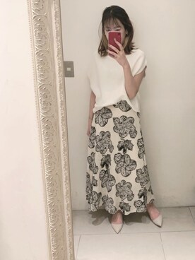 「アイテム（パンプス、グレー系）」を使った、MAOさん（レディース・158cm）の夏コーディネート