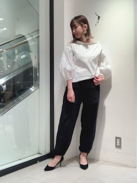 「TICCA（ティッカ）のアイテム（カーゴパンツ）」を使った、MAOさん（レディース・158cm）の春コーディネート