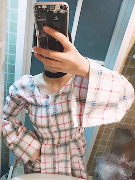 「STYLENANDA（スタイルナンダ）のアイテム（シャツワンピース）」を使った、兔大牙moyoさん（レディース・157cm）の夏コーディネート