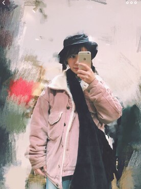 「STYLENANDA（スタイルナンダ）のアイテム（ブルゾン）」を使った、兔大牙moyoさん（レディース・157cm）の夏コーディネート
