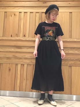 「enchanted（エンチャンテッド）のアイテム」を使った、aymさん（レディース・161cm）の夏コーディネート