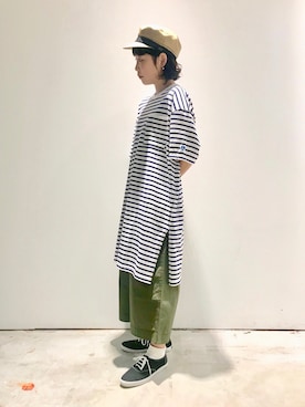 「orcival」｜「アイテム（キャスケット）」を使った、IMAIさん（レディース・157cm）の春コーディネート