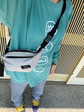 「hummel（ヒュンメル）のアイテム（スニーカー）」を使った、流れ星☆ミさん（レディース・161cm）の春コーディネート