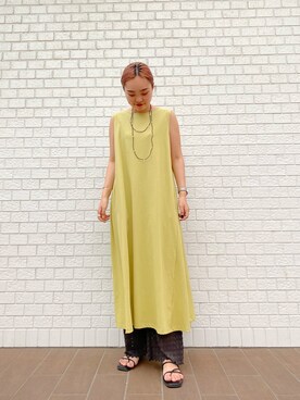 Vis ビス のワンピース ドレス グリーン系 を使った人気ファッションコーディネート Wear