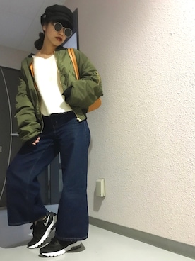 「SLOBE IENA（スローブイエナ）のNIKE エアマックスインビガー（スニーカー）」を使った、ちいさん（レディース・148cm）の冬コーディネート