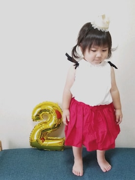 「アイテム（チュニック）」を使った、ほっぺちゃん☆さん（キッズ・80cm）の夏コーディネート