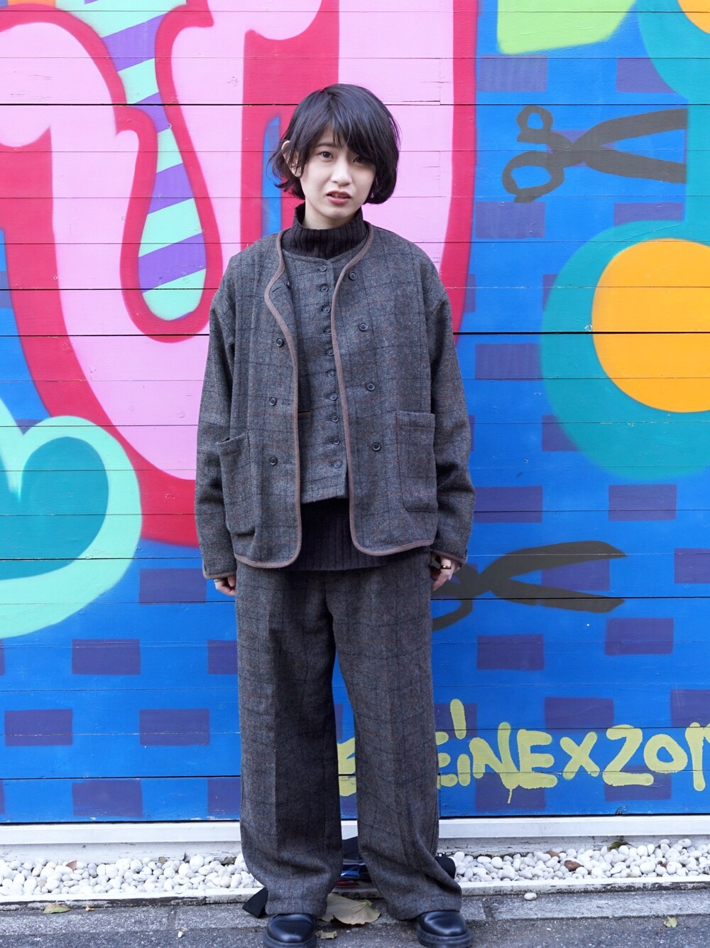 PAR ICI（パーリッシィ）の「ウール混ツイード ダブルブルゾン