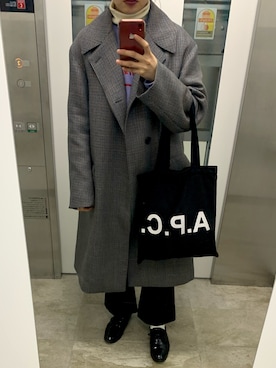「A.P.C.」｜「アイテム（その他アウター）」を使った、Kaori さん（レディース・161cm）の冬コーディネート