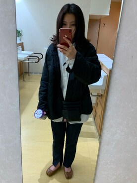 「beautiful people」｜「アイテム（ミリタリージャケット）」を使った、Kaori さん（レディース・161cm）の春コーディネート